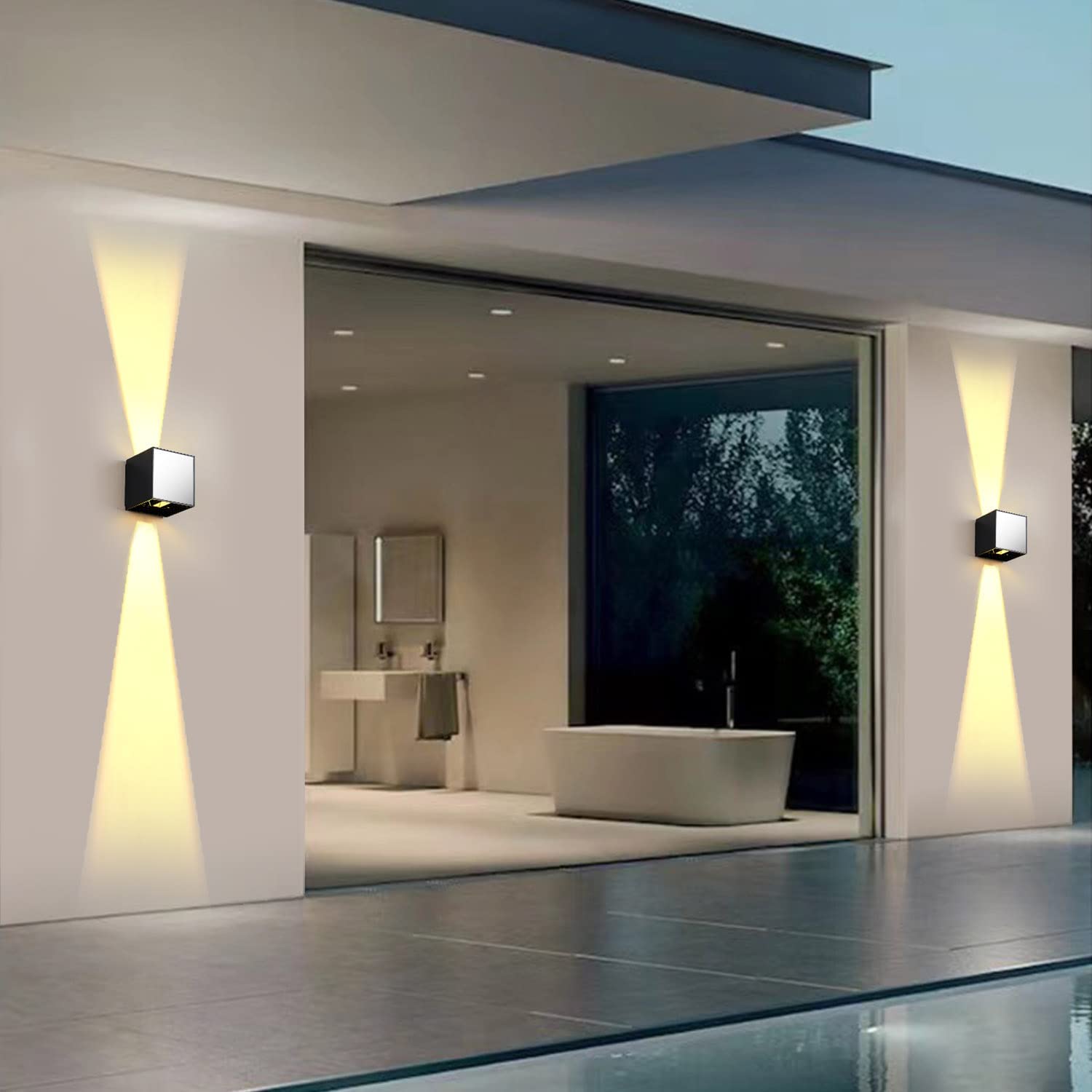 wowow modern up down cube wall light for indoor and outdoor 2
