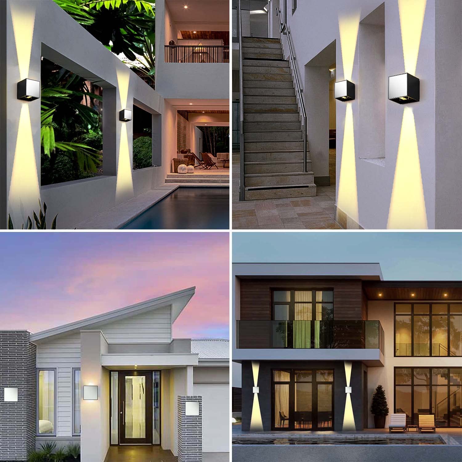 wowow modern up down cube wall light for indoor and outdoor 6