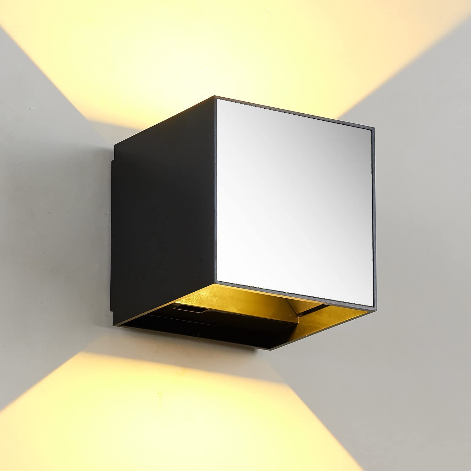 wowow modern up down cube wall light for indoor and outdoor