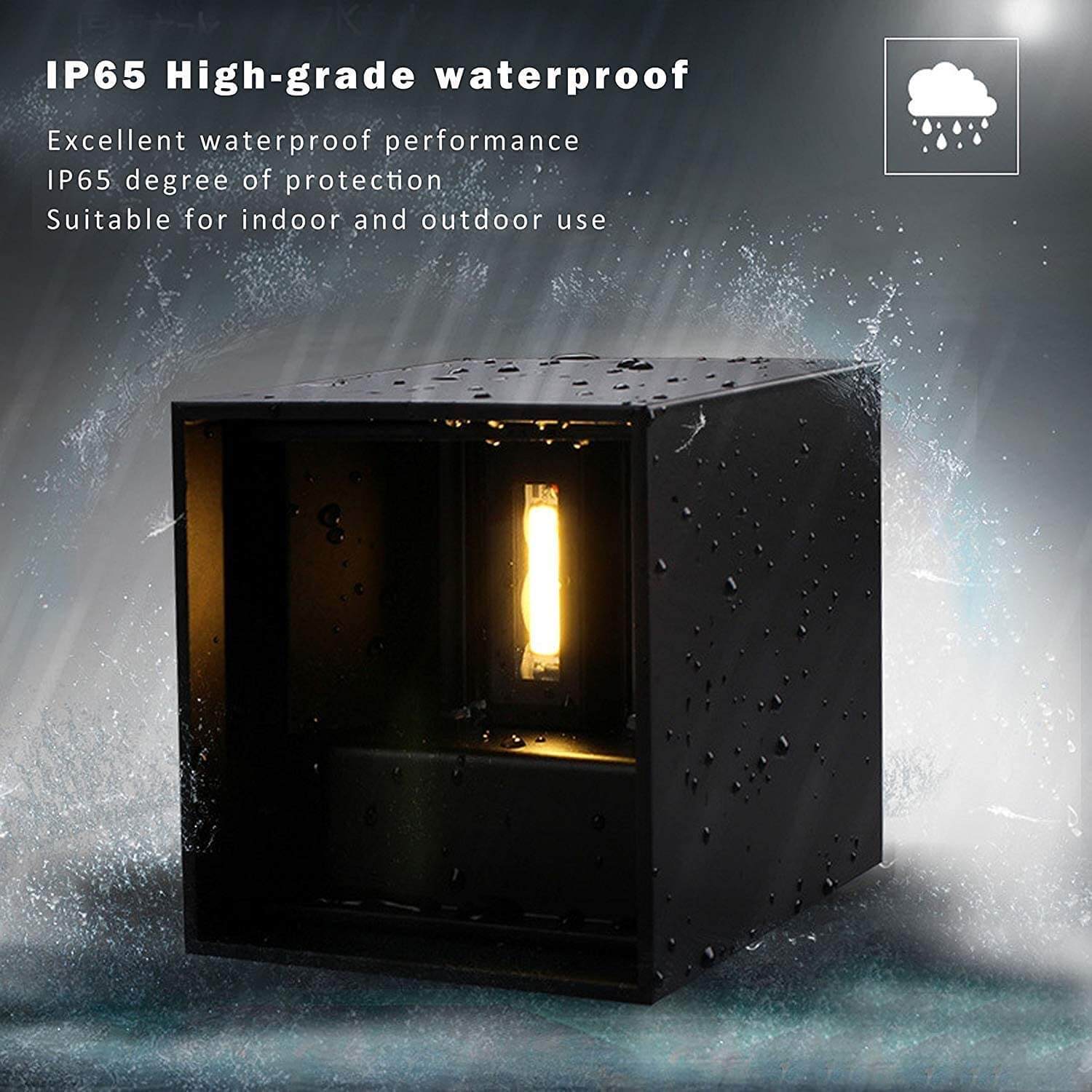 wowow outdoor cube square wall lights 6w