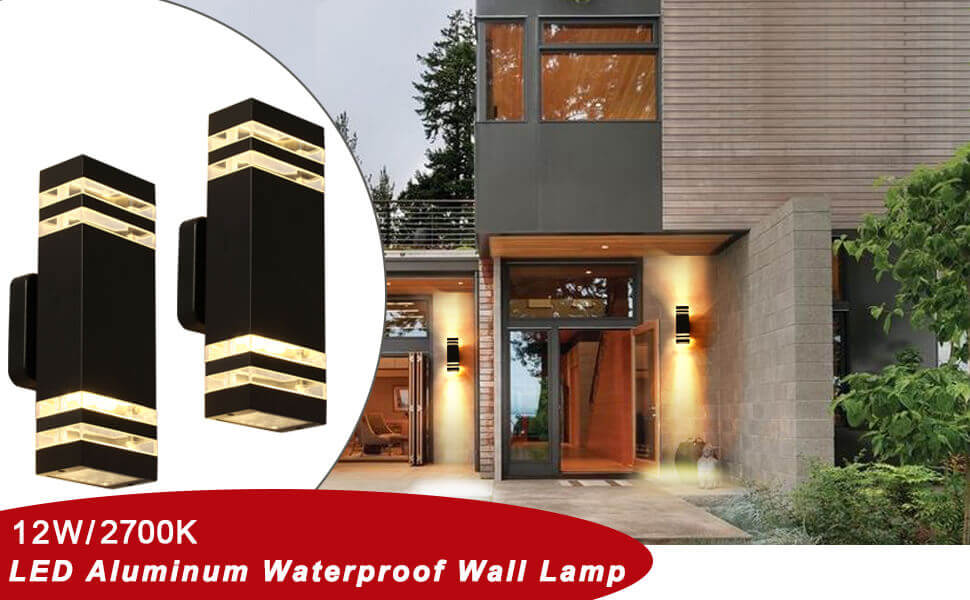 wowow 12w dusk to dawn ip65 waterproof outdoor wall lights 10 1