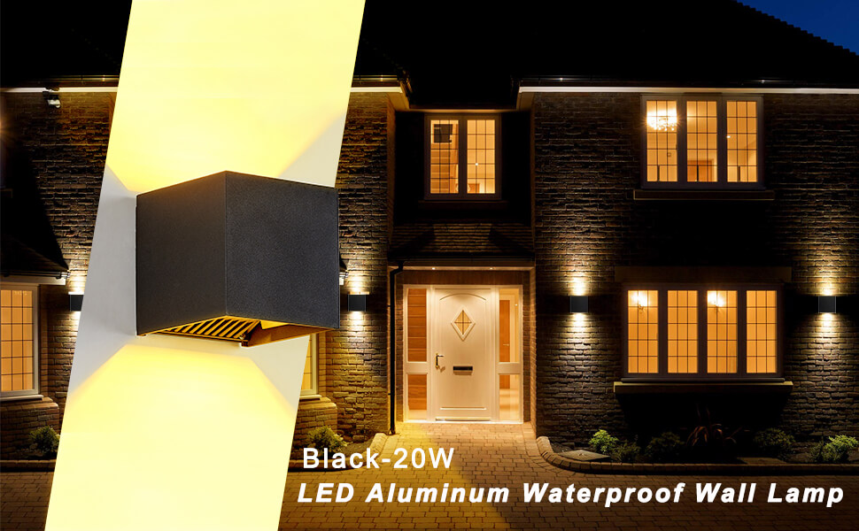 wowow led aluminum cube modern outdoor light 13