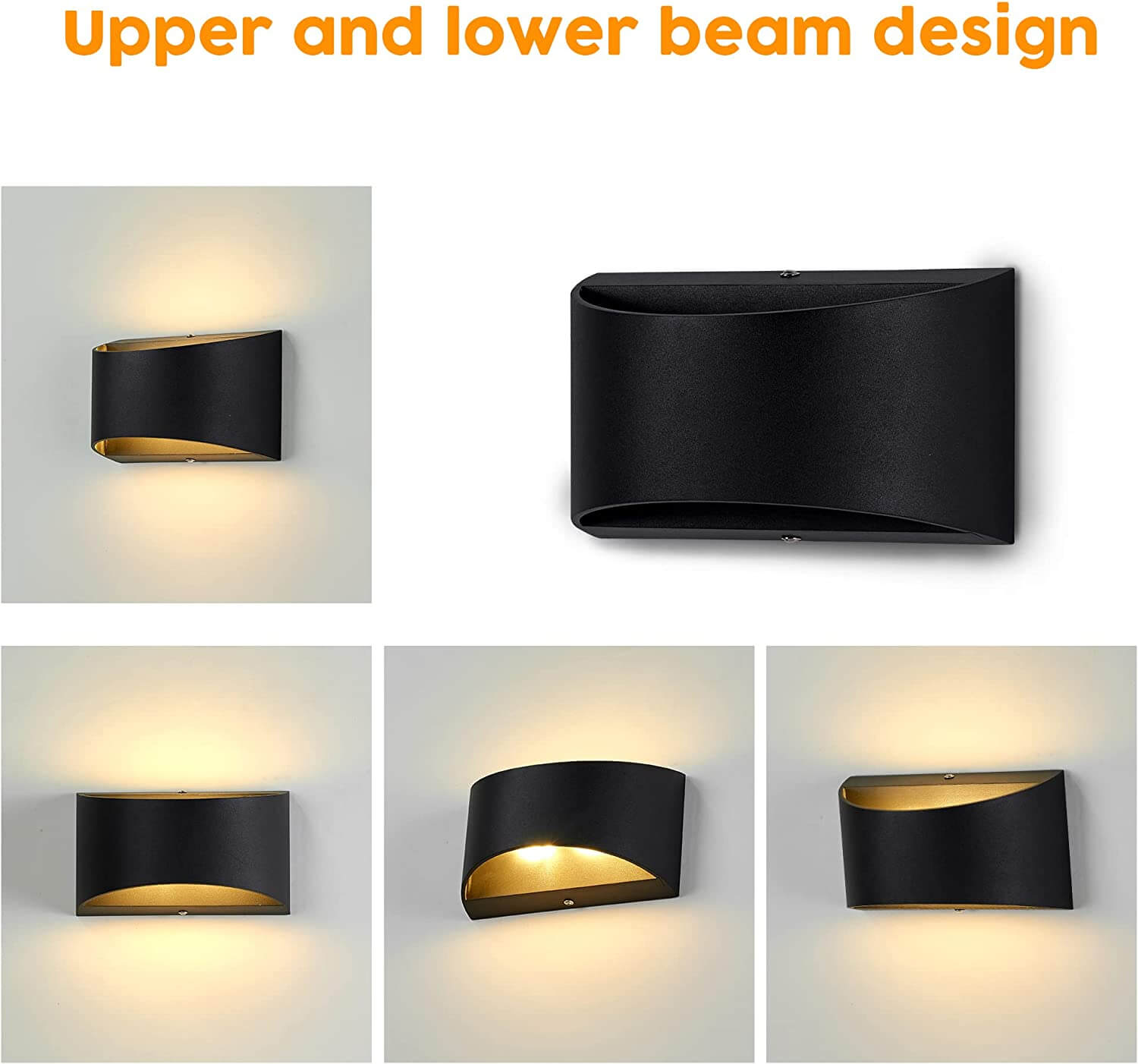 wowow led aluminum up and down beam modern wall sconce 3