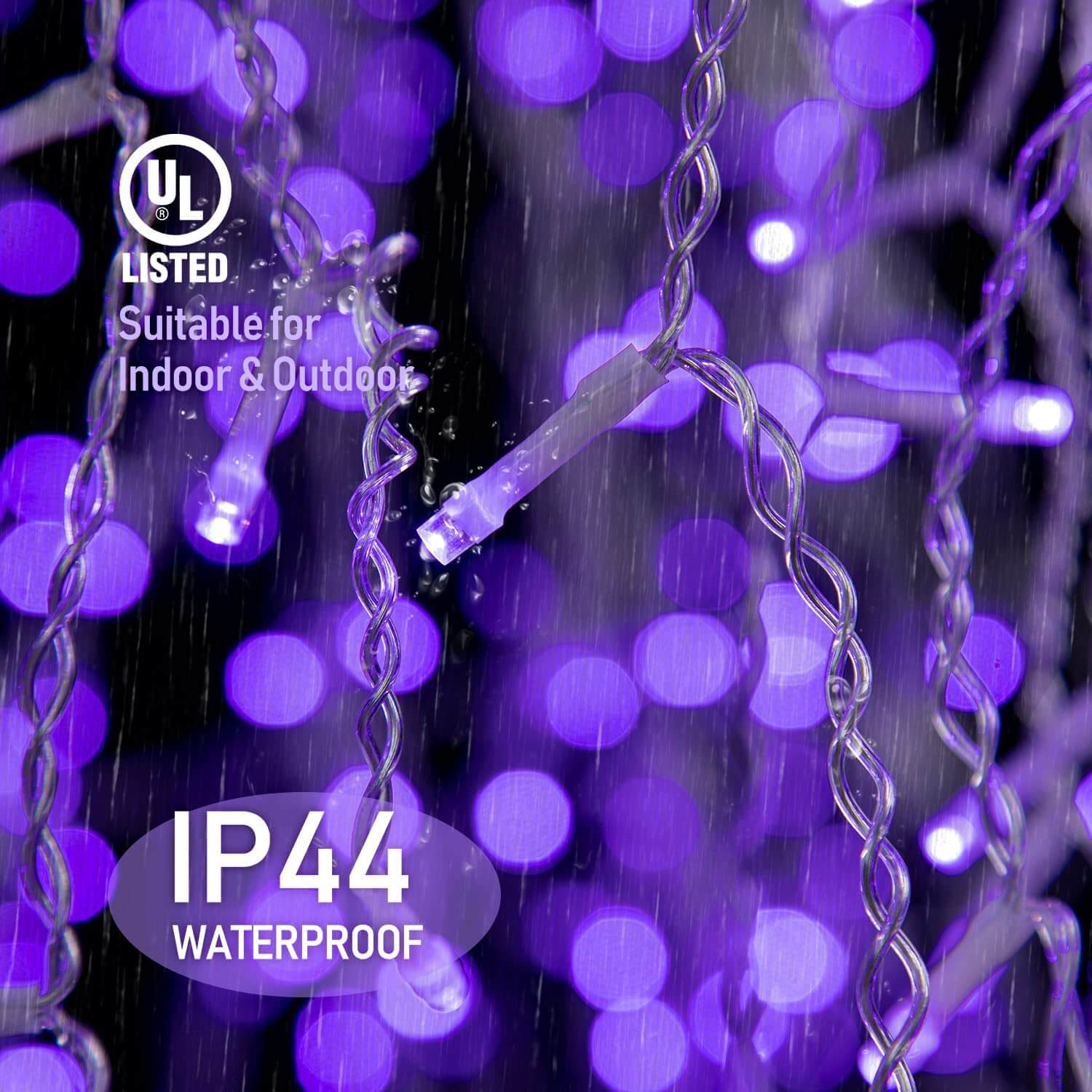 wowow purple led icicle lights 6
