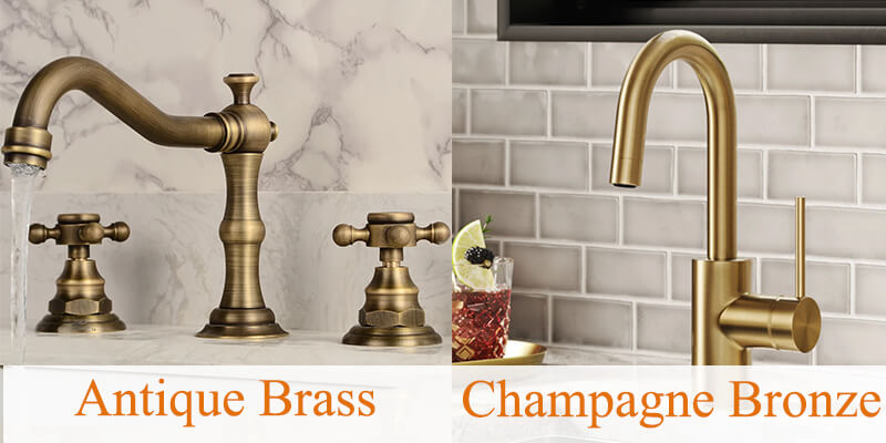 antique brass vs champagne bronze