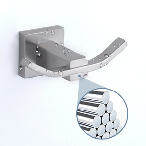 wowow brushed nickel sus 304 stainless steel double towel hooks for wall 1