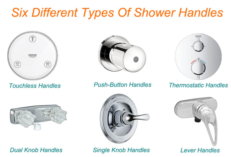 different types of shower handles