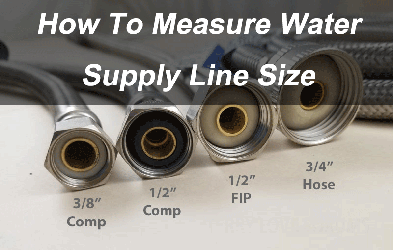how to measure water supply line size