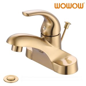 brushed gold bathroom sink faucet