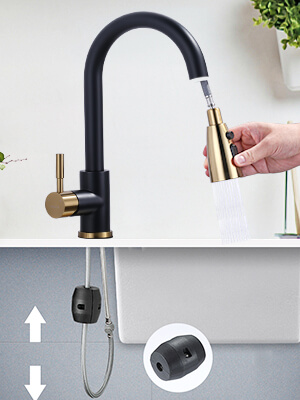 kitchen faucet with soap dispenser