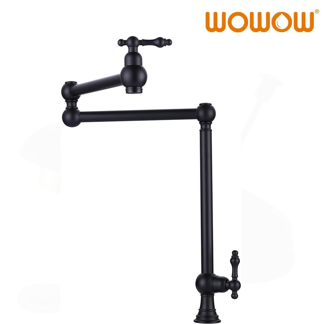 wowow deck mount pot filler faucet matte black 6