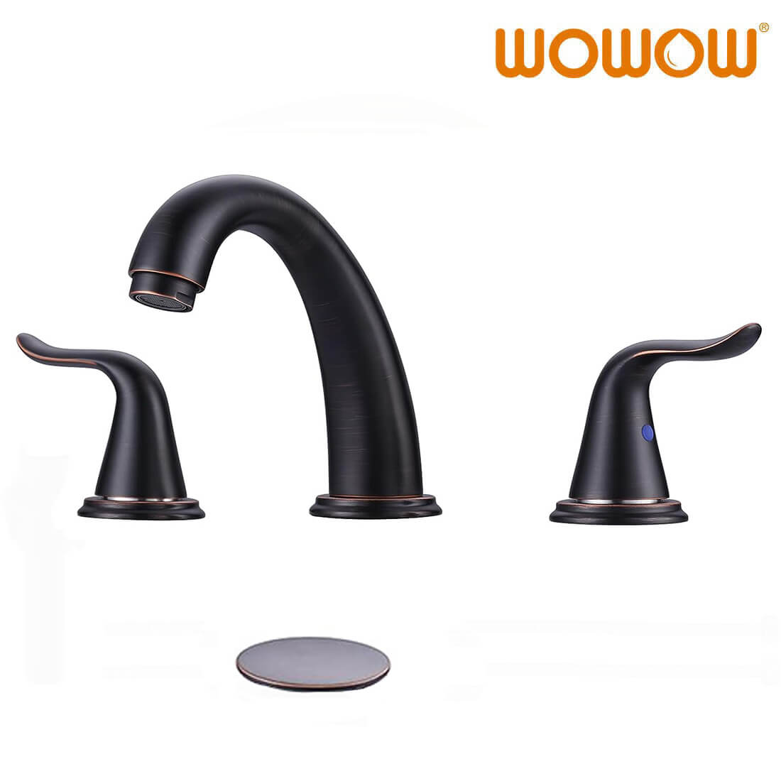 wowow 3 hole widespread oil rubbed bronze bathroom sink faucet 7