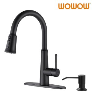 Pull Down Kitchen Faucet with Soap Dispenser
