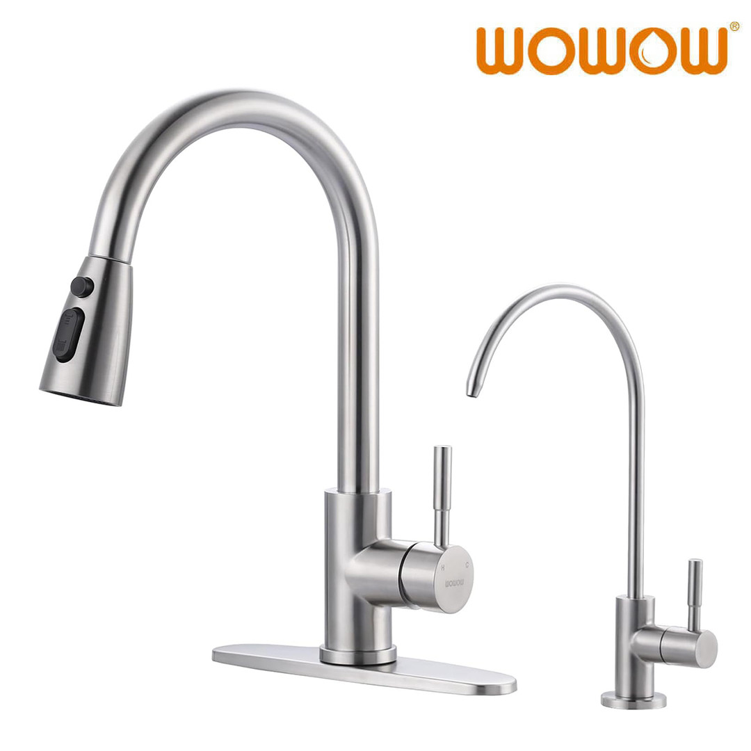 pull down kitchen faucet and water filter faucet combo