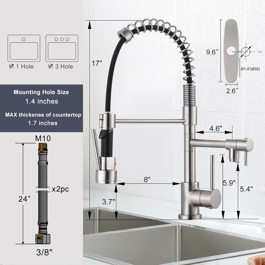 wowow high arc commercial spring kitchen faucet 2