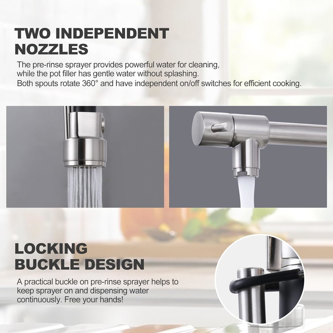 wowow high arc commercial spring kitchen faucet 5