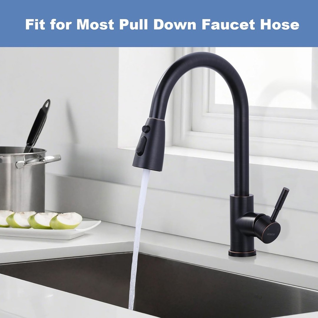 wowow oil rubbed bronze 3 function pull down faucet spray head 3