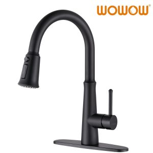 wowow single handle oil rubbed bronze pull down kitchen sink faucet