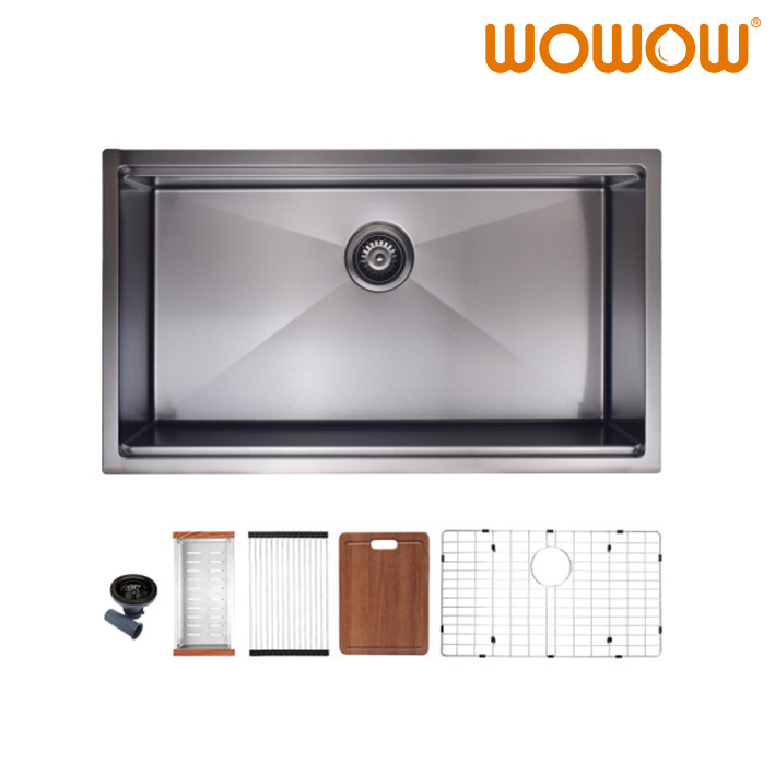 wowowblack stainless steel undermount workstation kitchen sink 7