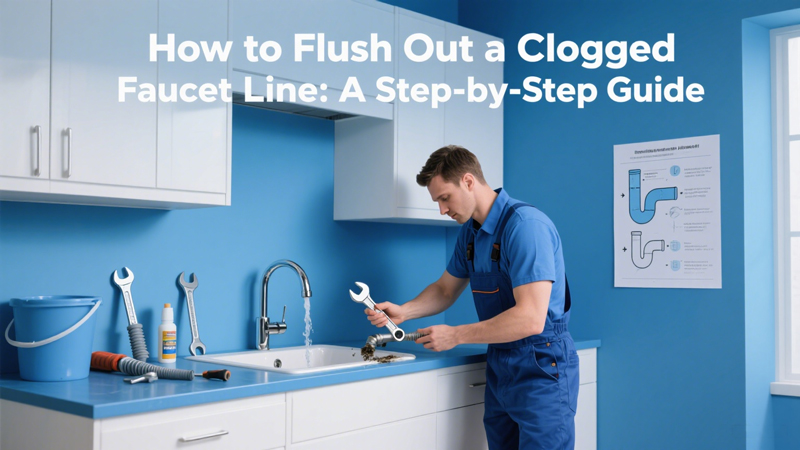 how to flush out a clogged faucet line