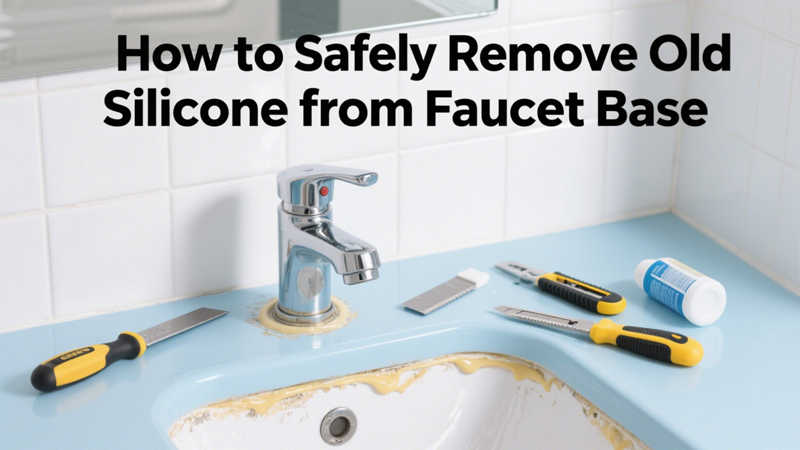 how to safely remove old silicone from faucet base