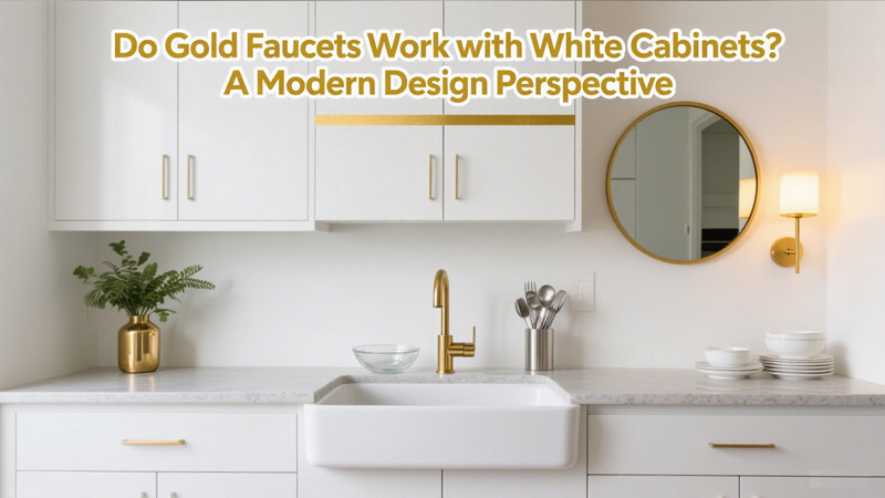 do gold faucets work with white cabinets