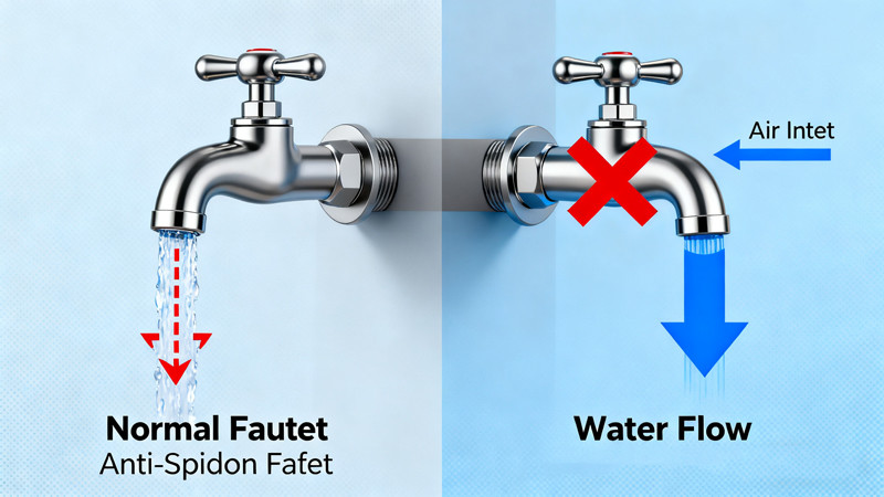how anti siphon faucets work
