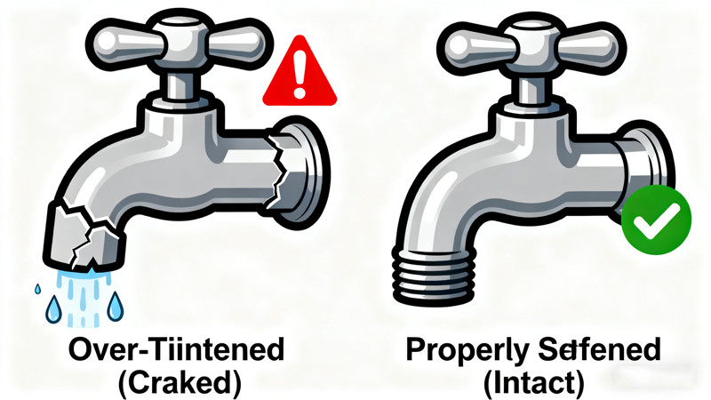 how to avoid over tightening faucets