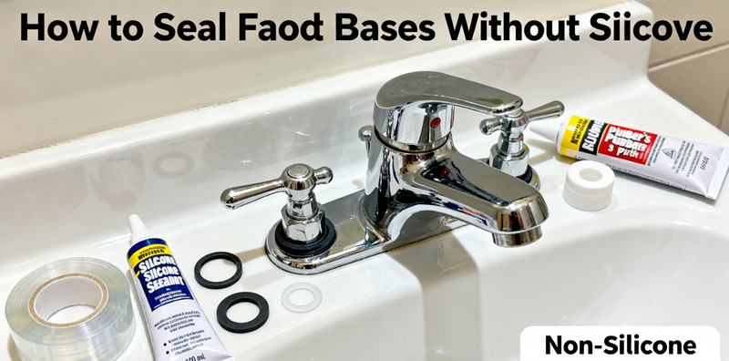 how to seal faucet bases without silicone