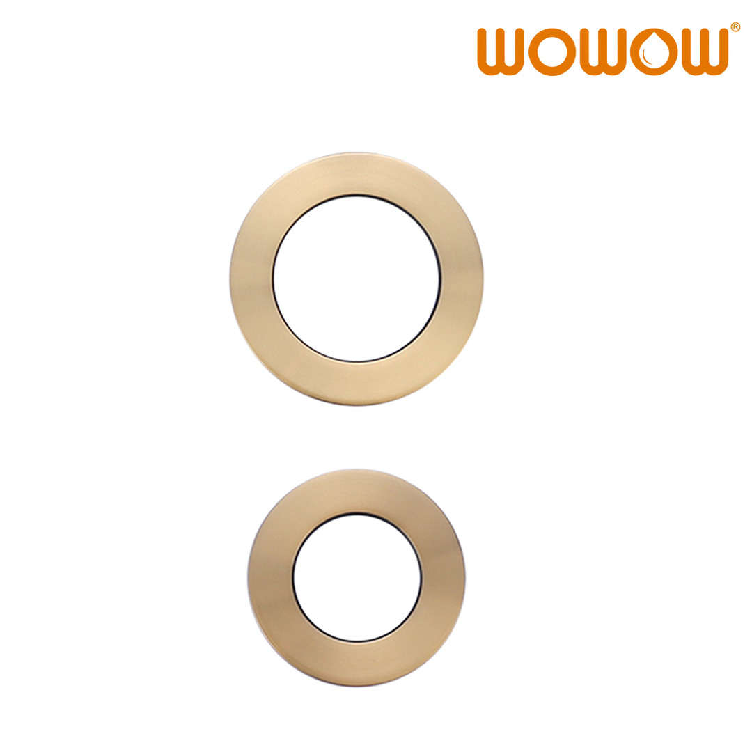 WOWOW Gold Wall Mounted Faucet Cover Plate, Solid Brass Escutcheon Trim Plate WOWOW Gold Wall Mounted Faucet Cover Plate, Solid Brass Escutcheon Trim Plate