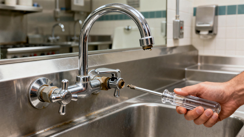 How to Repair Commercial Faucet Handle Damage