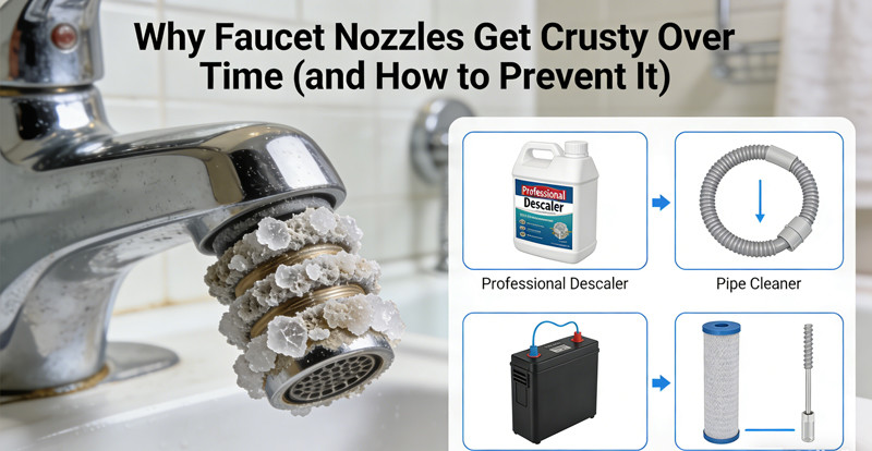Why Faucet Nozzles Get Crusty Over Time (and How to Prevent It) Why Faucet Nozzles Get Crusty Over Time (and How to Prevent It)