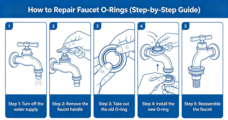 How to Repair Faucet O-Rings (Step-by-Step Guide)
