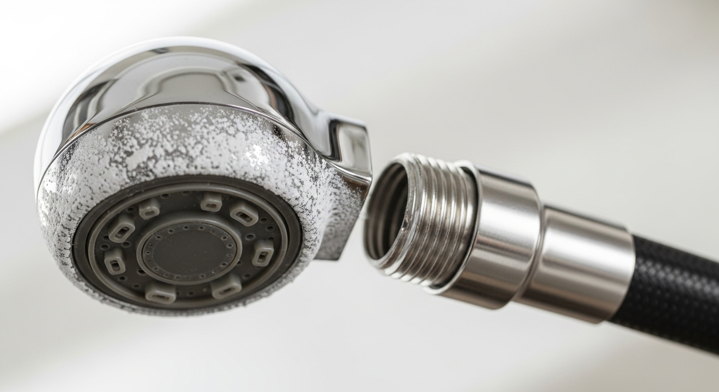 how to clean sink shower head