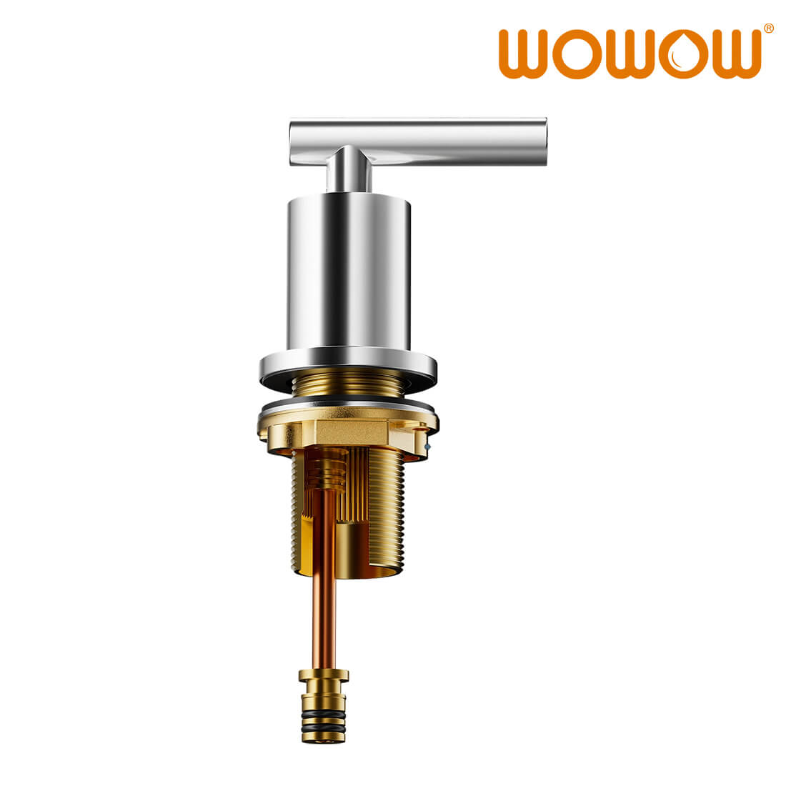 WOWOW Chrome Cold Water Faucet Handle Valve Assembly (Model: 2325200C)