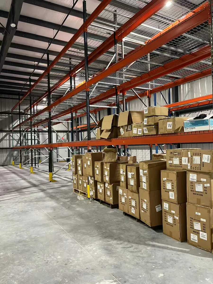 About Us 16 Shelving and storage area inside WOWOW's Houston-area warehouse